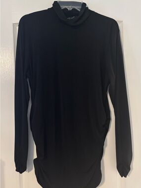 Ellen Tracy Black Mock Neck Long Sleeve Top